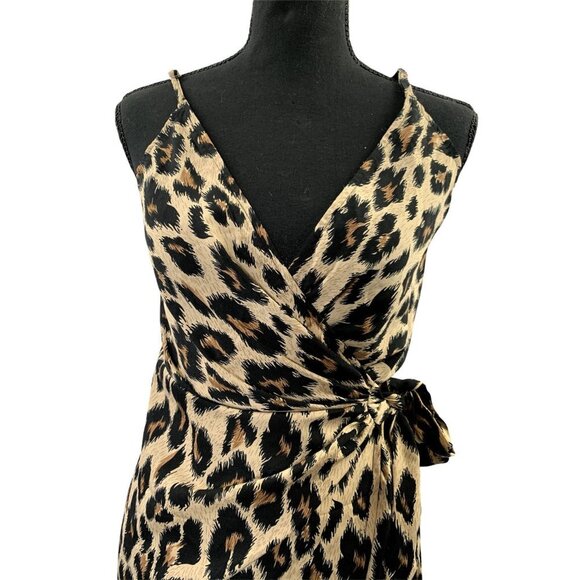 Shein Women's Cheetah Wrap Dress - Picture 3 of 7